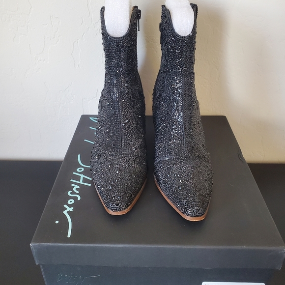 Betsey Johnson's Diva Rhinestone Booties - Picture 5 of 8